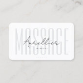 Minimalistischer Physikalischer Massagetherapeut C Visitenkarte (Vorderseite)