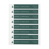 Minimalistischer Pine Tree Grüner Weihnachtsurlaub (Bogen)