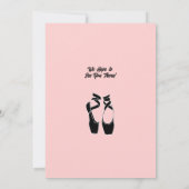 Minimalistischer Pink Ballet Dance Einladung (Rückseite)