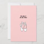 Minimalistischer Pink Ballet Dance Einladung (Rückseite)
