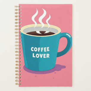 Minimalistischer Pink Blue Kaffeetasse Liebhaber Planer