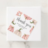 Minimalistischer Pink Pumpkin Fall Baby Duschplatz Geschenkanhänger (Beispiel)