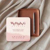 Minimalistischer Pinsel und geblasenes Script QR-C Begleitkarte