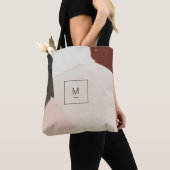 Minimalistischer Pinselstrich Pink Burgundy Tote T Tasche (Von Nahem)