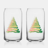 Minimalistischer Pinselstrich-Weihnachtsbaum Dosenglas (Vorderseite)
