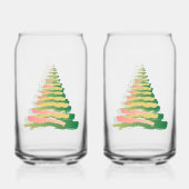 Minimalistischer Pinselstrich-Weihnachtsbaum Dosenglas (Rückseite)
