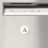 Minimalistischer Pinselstrich-Weihnachtsbaum Magnet (In Situ (Geschirrspüler))