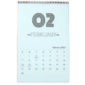 Minimalistischer Planungskalender Kalender (Feb 2027)
