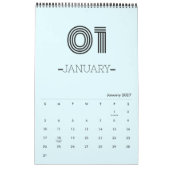 Minimalistischer Planungskalender Kalender (Jan 2027)