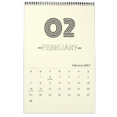 Minimalistischer Planungskalender Kalender (Feb 2027)