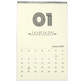 Minimalistischer Planungskalender Kalender (Jan 2027)
