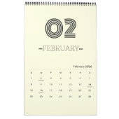 Minimalistischer Planungskalender Kalender (Feb 2026)