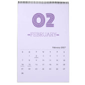 Minimalistischer Planungskalender Kalender (Feb 2027)