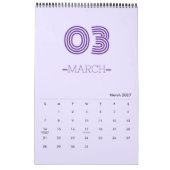 Minimalistischer Planungskalender Kalender (Mär 2027)