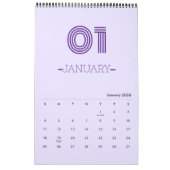 Minimalistischer Planungskalender Kalender (Jan 2026)