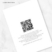 Minimalistischer Platz für die QR-Hochzeit Einladung