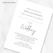 Minimalistischer Platz für die QR-Hochzeit Einladung