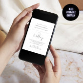 Minimalistischer Platz für die QR-Hochzeit Einladung