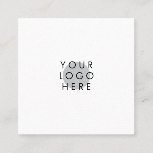 Minimalistischer Platz Modern Sie Ihre Logo-Visite Quadratische Visitenkarte (Rückseite)