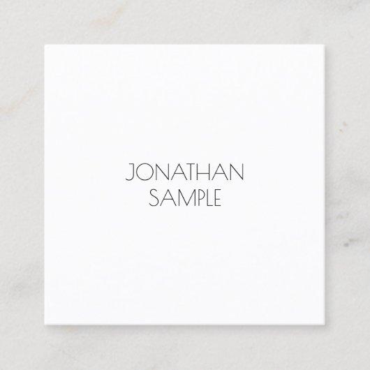 Minimalistischer Platz Moderner Luxus Kunstlehre S Quadratische Visitenkarte (Vorderseite)