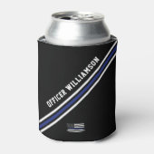 Minimalistischer Polizeibeamter für Thin Blue Line Dosenkühler (Kanne Vorderseite)