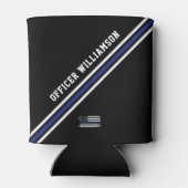 Minimalistischer Polizeibeamter für Thin Blue Line Dosenkühler (Rückseite)