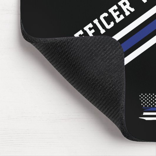 Minimalistischer Polizeibeamter für Thin Blue Line Mousepad (Ecke)