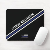 Minimalistischer Polizeibeamter für Thin Blue Line Mousepad (Mit Mouse)