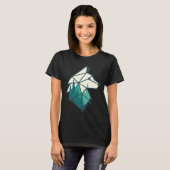 Minimalistischer Polygonal Wolf T - Shirt - Geomet (Vorne ganz)