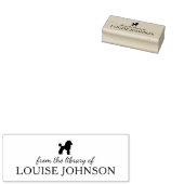 Minimalistischer Poodle Hund aus der Bibliothek, B Gummistempel (Stempel)