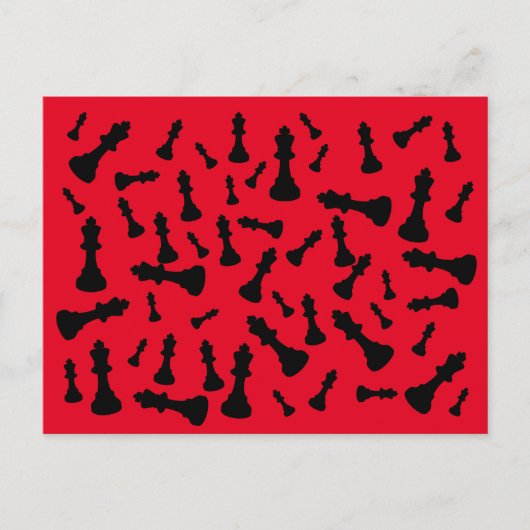 Minimalistischer Pop Art King Schach Postkarte (Vorderseite)