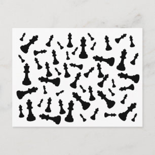 Minimalistischer Pop Art King Schach Postkarte