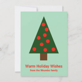 Minimalistischer Pop Art Weihnachtsbaum Feiertagskarte