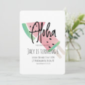 Minimalistischer Pop Wasser Wassermelone und Pop Einladung (Stehend Vorderseite)