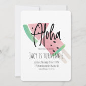 Minimalistischer Pop Wasser Wassermelone und Pop Einladung (Vorderseite)