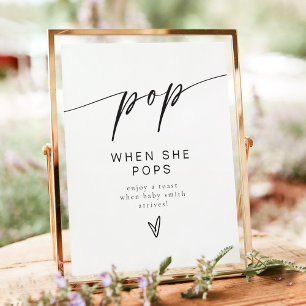 Minimalistischer Pop, wenn sie Pop Champagne Gefal Poster