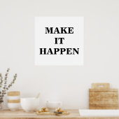 Minimalistischer Poster 'Mach es geschehen' (Küche)