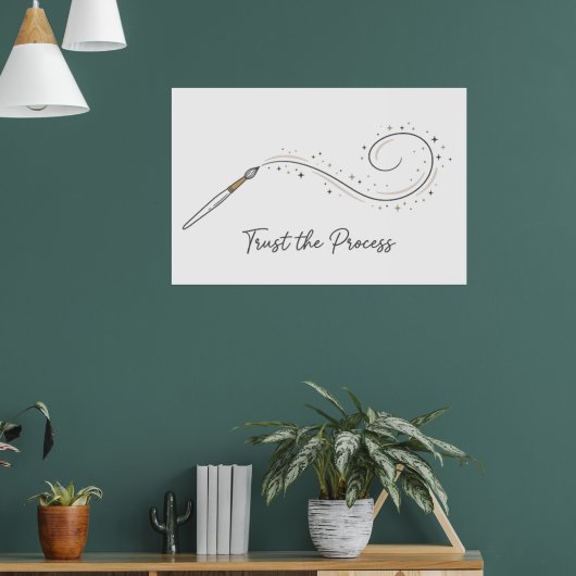 Minimalistischer Poster 'Vertraue dem Prozess' (Wohnzimmer 1)
