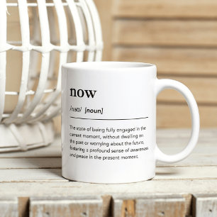 Minimalistischer Power der Wörterbuchdefinition Kaffeetasse