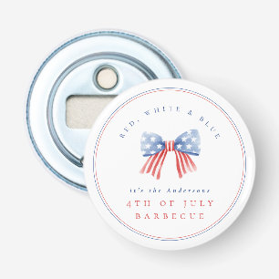 Minimalistischer Preppy-USA-Wasserfarben-Schleife Flaschenöffner