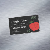 Minimalistischer Privatlehrer und Lehrer Magnetische Visitenkarte (Beispiel)