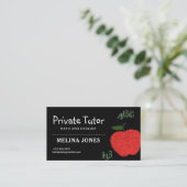 Minimalistischer Privatlehrer und Lehrer Visitenkarte (Stehend Vorderseite)