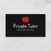 Minimalistischer Privatlehrer und Lehrer Visitenkarte (Rückseite)