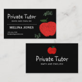 Minimalistischer Privatlehrer und Lehrer Visitenkarte (Vorne/Hinten)