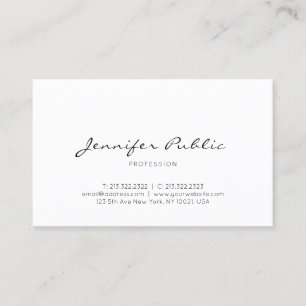 Minimalistischer Professioneller Einfacher Elegant Visitenkarte