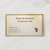 Minimalistischer professioneller falscher goldener visitenkarte (Vorderseite)