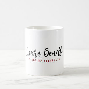 Minimalistischer professioneller handschriftlicher kaffeetasse
