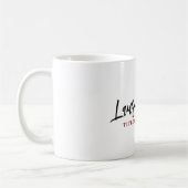 Minimalistischer professioneller handschriftlicher kaffeetasse (Links)