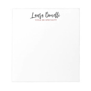 Minimalistischer professioneller handschriftlicher notizblock