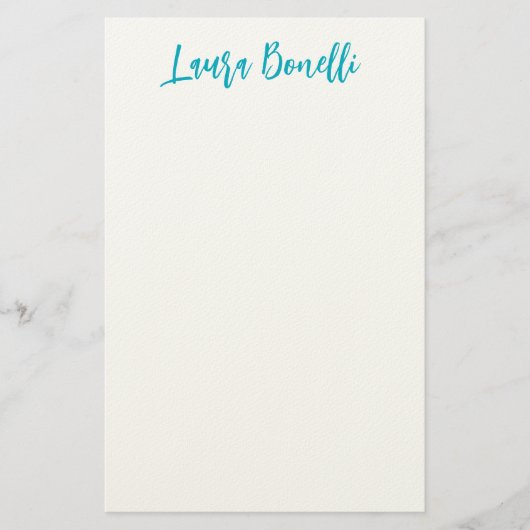 Minimalistischer professioneller Handwritten Plain Briefpapier (Vorderseite)